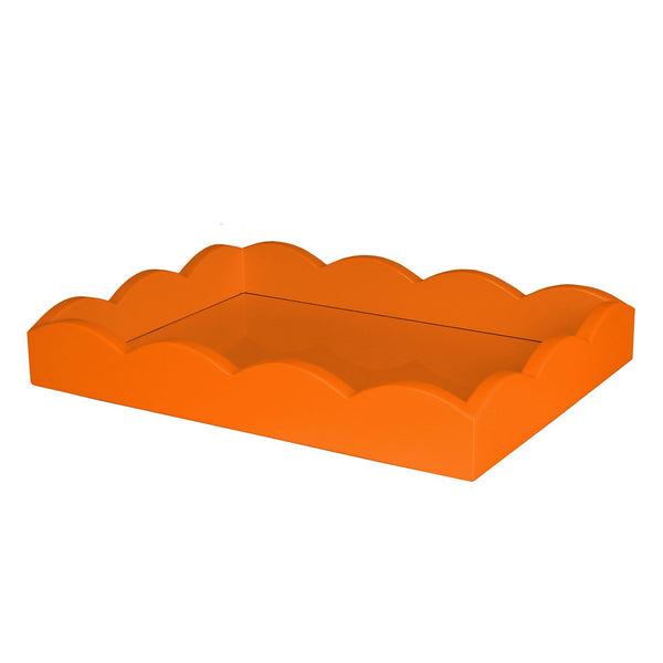 addison ross Orange Small Lacquered Scalloped Tray