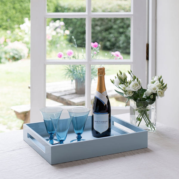Addison Ross Pale Denim Blue Medium Serving Tray