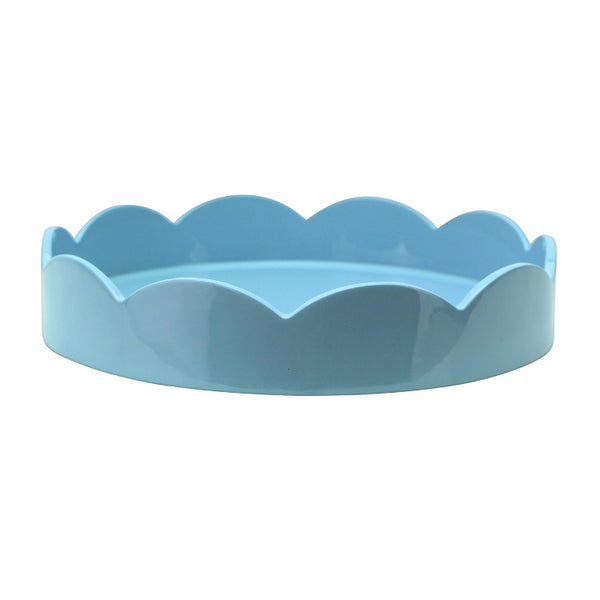 addison ross Pale Denim Blue Scallop Round Tray