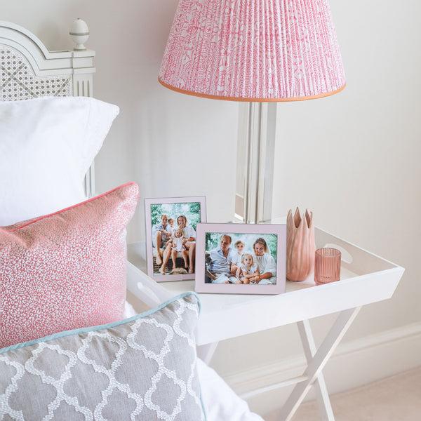 Addison Ross Pale Pink Enamel & Silver Wide Frame