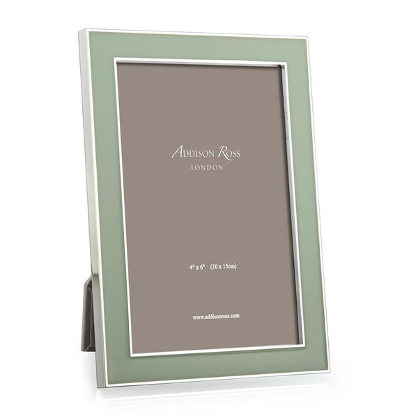 Addison Ross Pale Sage Green Enamel & Silver Frame
