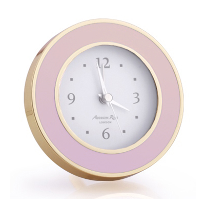 addison ross Pastel Pink & Gold Alarm Clock