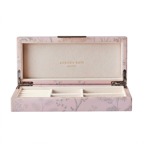 Addison Ross Pink Chinoiserie Box With Silver