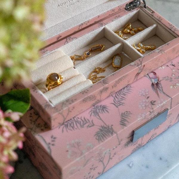 Addison Ross Pink Chinoiserie Box With Silver
