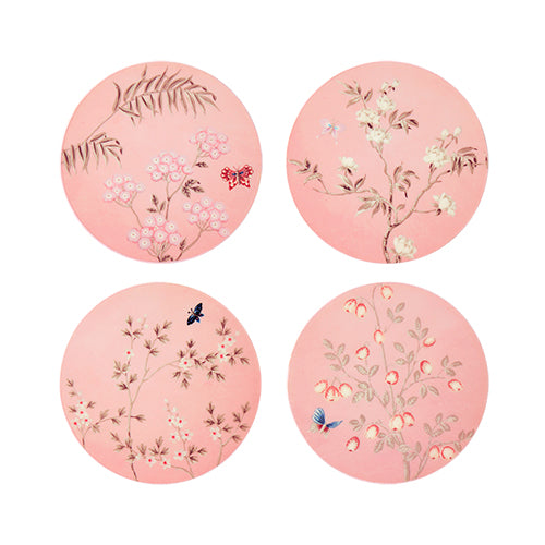 addison ross Pink Chinoiserie Coasters - Set of 4