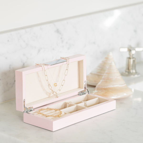 Addison Ross Pink Lacquer Box With Silver