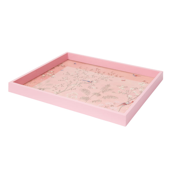addison ross Pink Medium Chinoiserie Tray