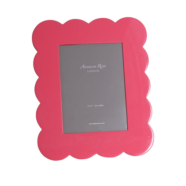 addison ross Pink Scalloped Lacquer Photo Frame