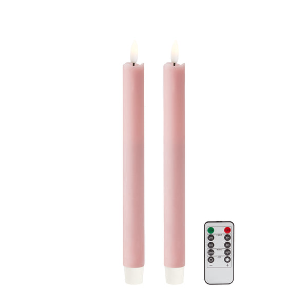 addison ross Pink Wax LED Candles - Set of 2