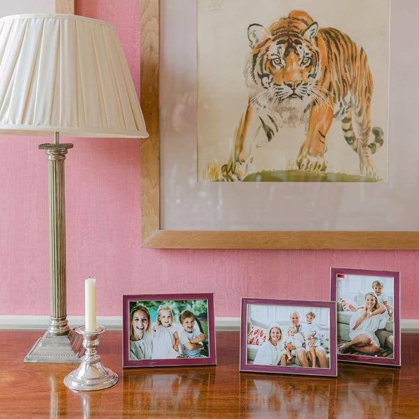 Addison Ross Plum Enamel & Silver Frame