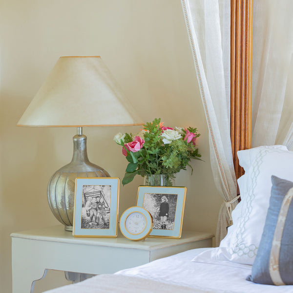 Addison Ross Powder Blue Enamel & Gold Curve Frame