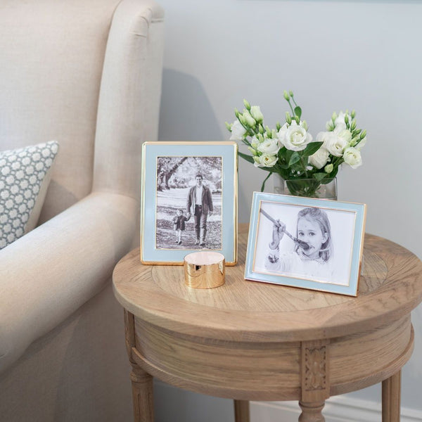 Addison Ross Powder Blue Enamel & Gold Frame