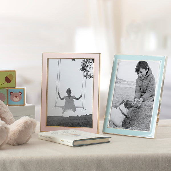 Addison Ross Powder Blue Enamel & Silver Frame