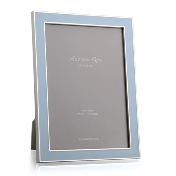 addison ross Powder Blue Enamel & Silver Frame