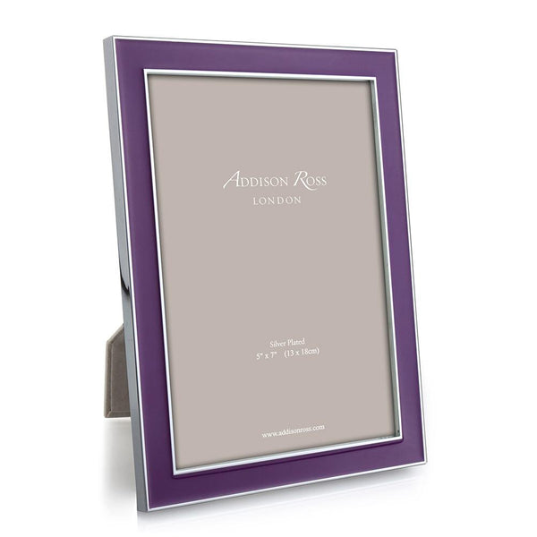 addison ross Purple Enamel & Silver Frame