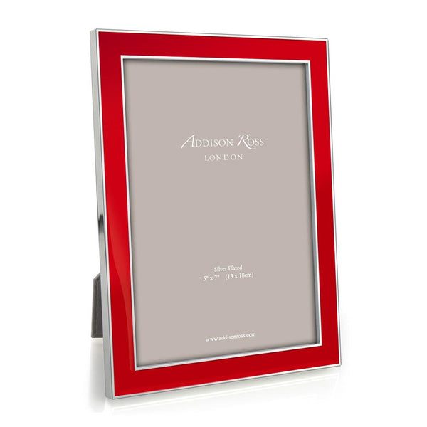 addison ross Red Enamel & Silver Frame