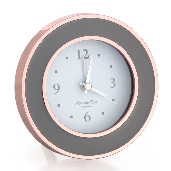 addison ross Rose Gold & Taupe Alarm Clock