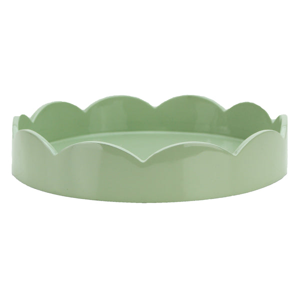 addison ross Sage Green Small Round Scallop Tray