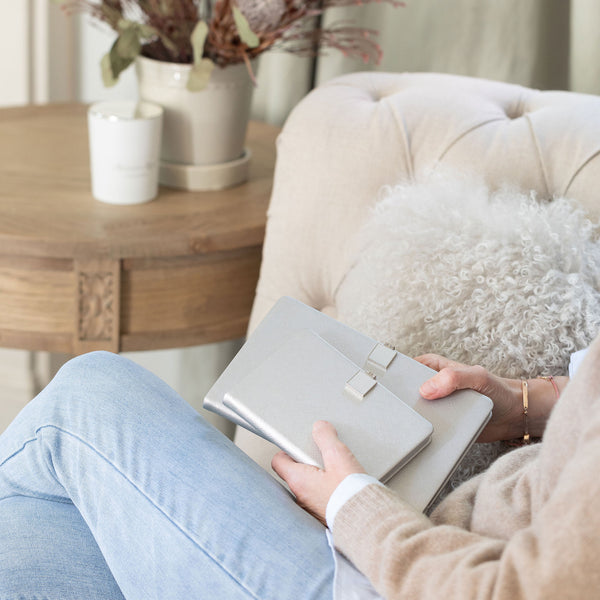 Addison Ross Silver & Silver A4 Notebook