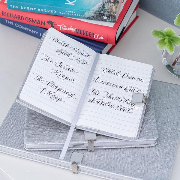 Addison Ross Silver & Silver A5 Notebook