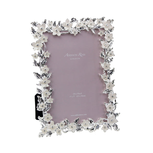 addison ross Silver & White Flower Frame