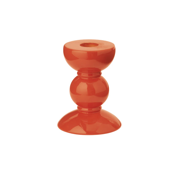 addison ross Small Orange Bobbin Candlestick - 10cm