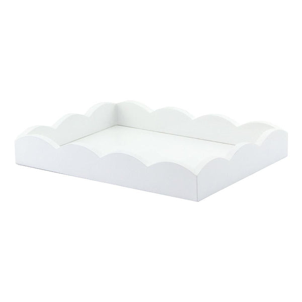 Addison Ross Small White Scalloped Edge Tray