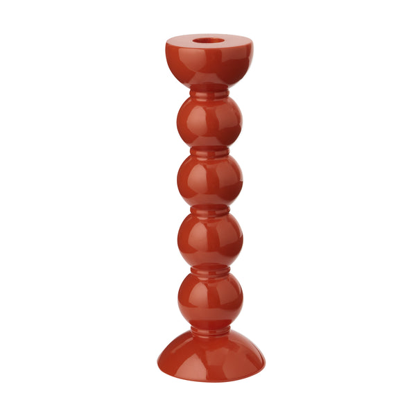 addison ross Tall Orange Bobbin Candlestick - 24cm