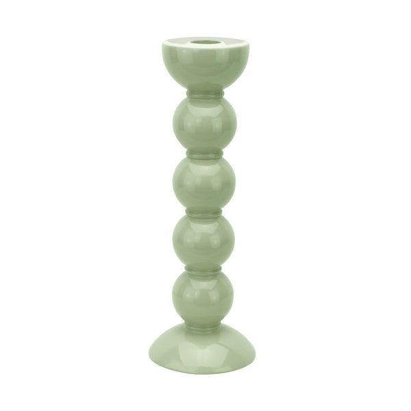 addison ross Tall Sage Bobbin Candlestick - 24cm