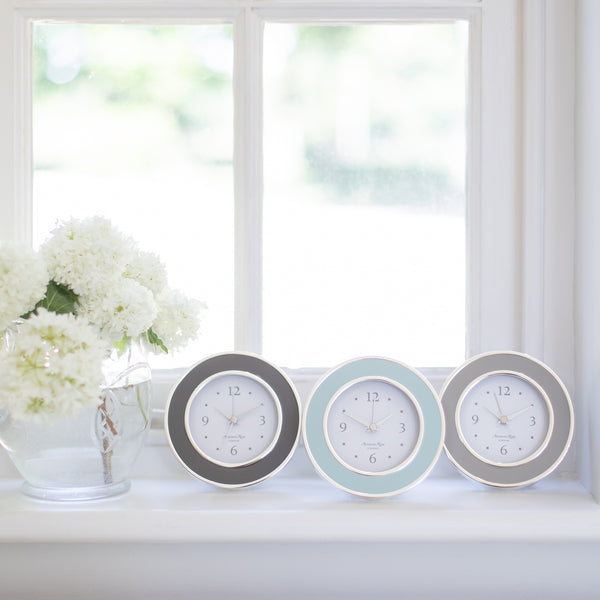 Addison Ross Taupe & Silver Alarm Clock