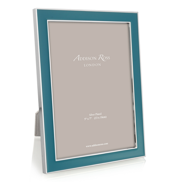 addison ross Teal Enamel & Silver Frame