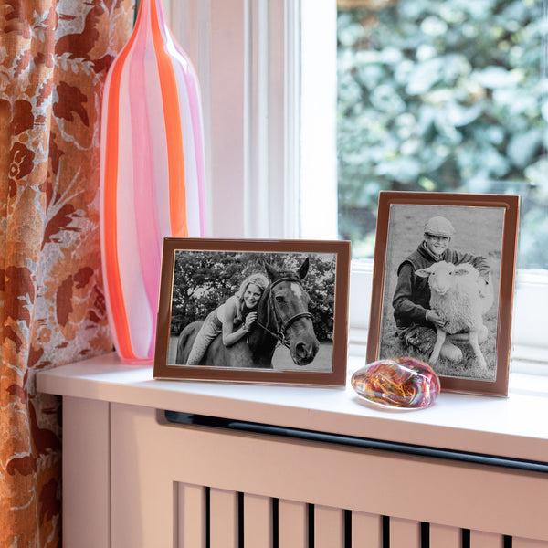 Addison Ross Terracotta Enamel & Silver Frame