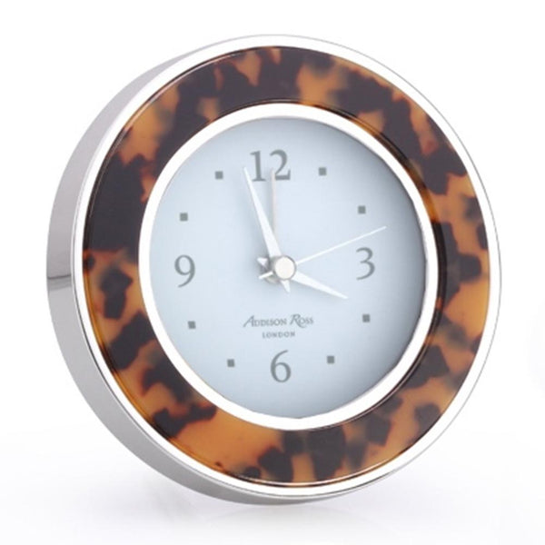 addison ross Tortoiseshell & Silver Alarm Clock