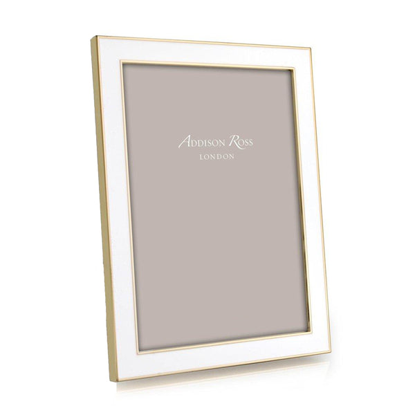 addison ross White Enamel & Gold Frame