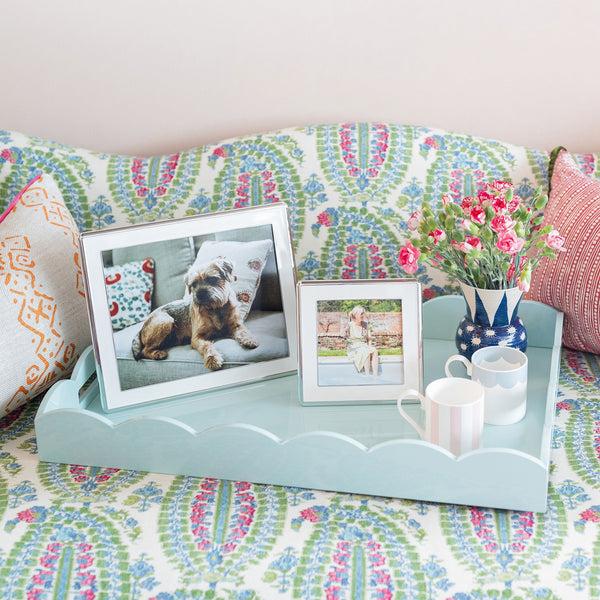 Addison Ross White Enamel & Silver Curve Frame