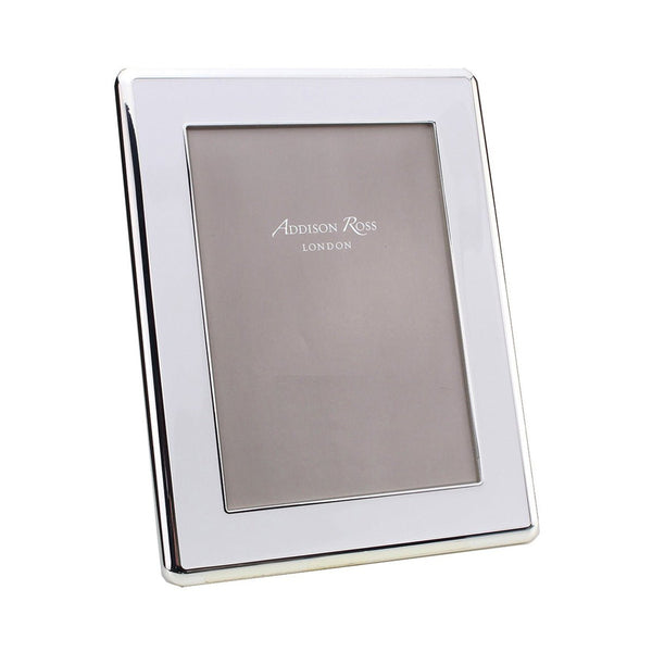 addison ross White Enamel & Silver Curve Frame