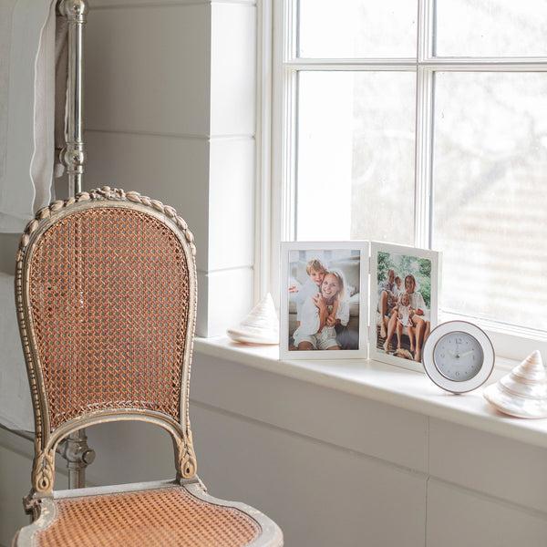 Addison Ross White Enamel & Silver Double Frame