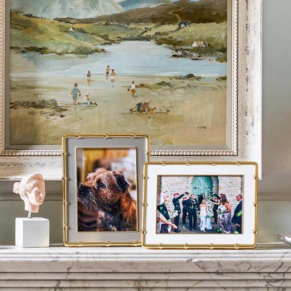 Addison Ross White & Gold Bamboo Photo Frame