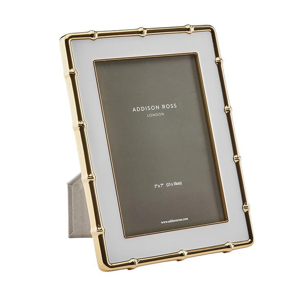addison ross White & Gold Bamboo Photo Frame