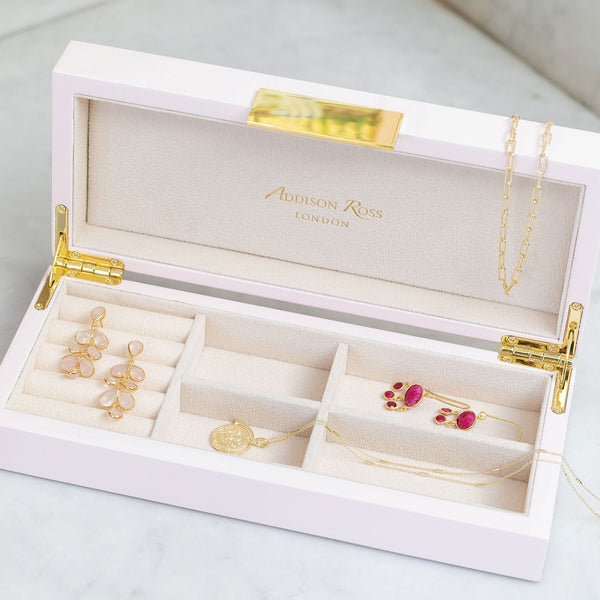Addison Ross White Lacquer Box With Gold