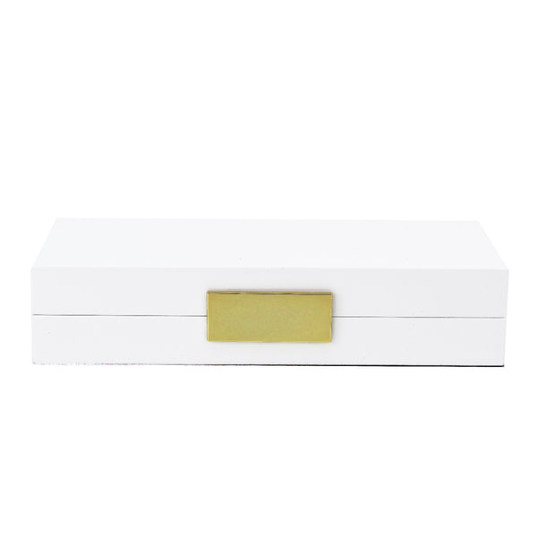Addison Ross White Lacquer Box With Gold