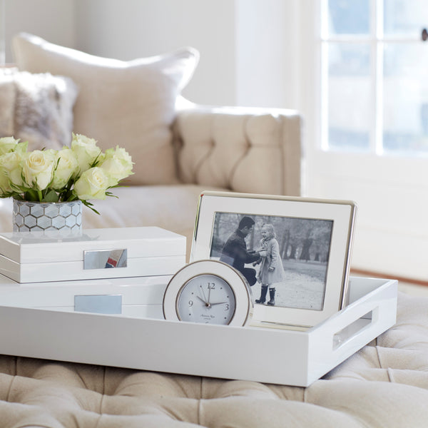 Addison Ross White Large Lacquered Ottoman Tray