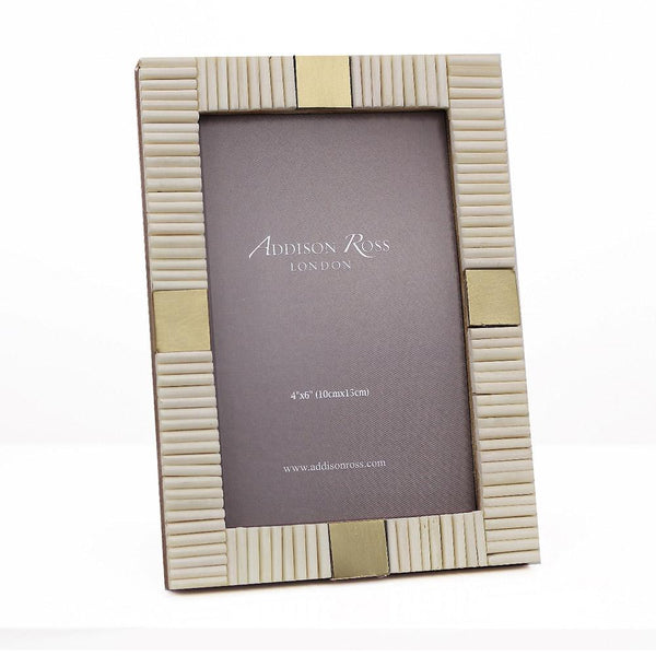 addison ross White Striped Bone 4 x 6 Photo Frame