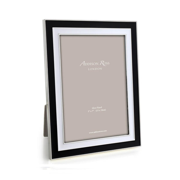 addison ross Wide Enamel Picture Frame: Black & White