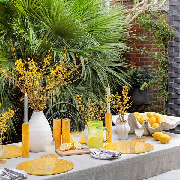 Addison Ross Yellow Chinoiserie Placemats - Set Of 4