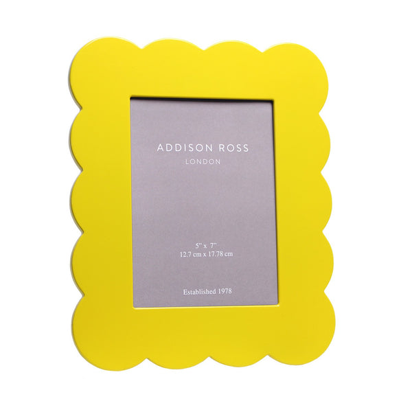 addison ross Yellow Scalloped Lacquer Photo Frame