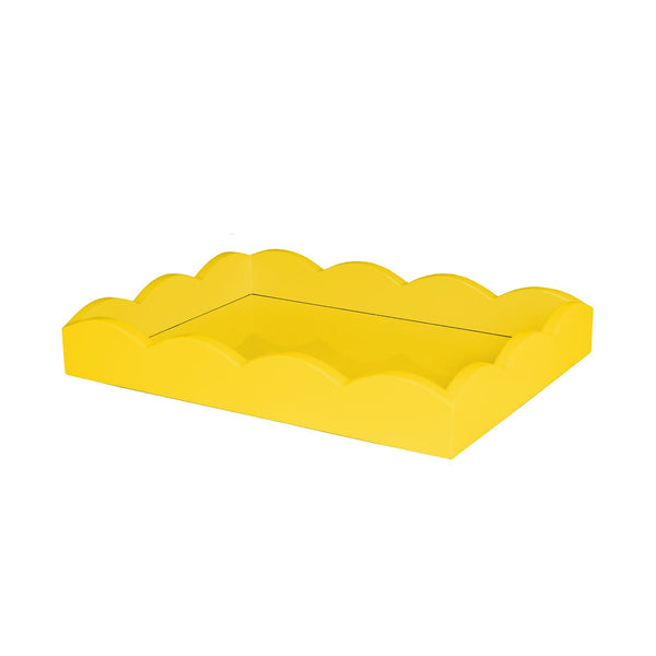 Addison Ross Yellow Small Lacquered Scalloped Tray