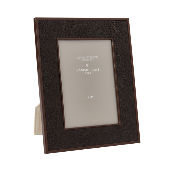 addison ross Anthracite Faux Shagreen & Bronze Photo Frame