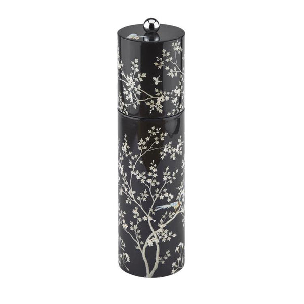 addison ross Black Chinoiserie Salt or Pepper Mill - Limited Edition