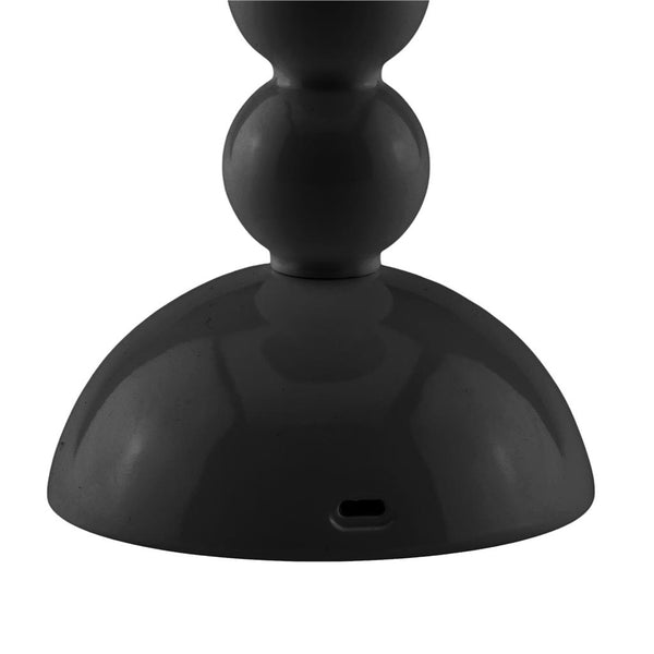Addison Ross Black Lacquer Rechargeable Bobbin LED Lamp